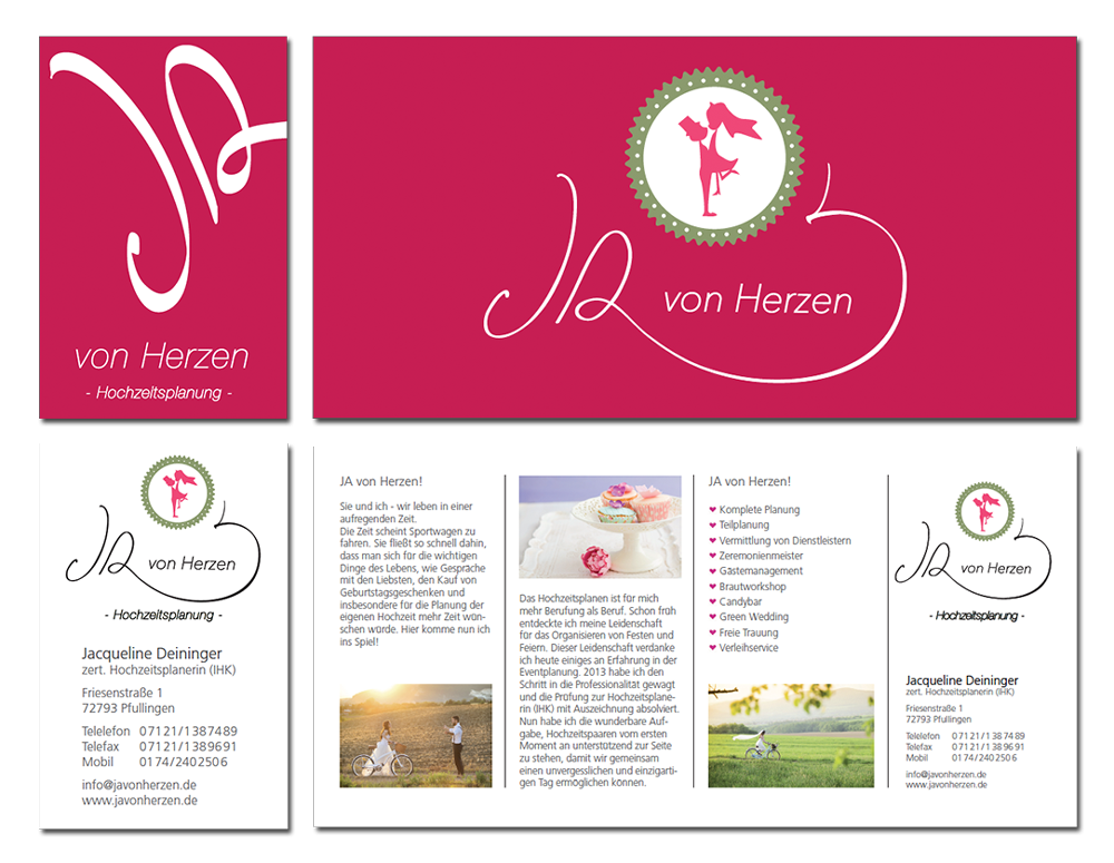 Gestaltung Flyer & Visitenkarte Ja von Herzen
